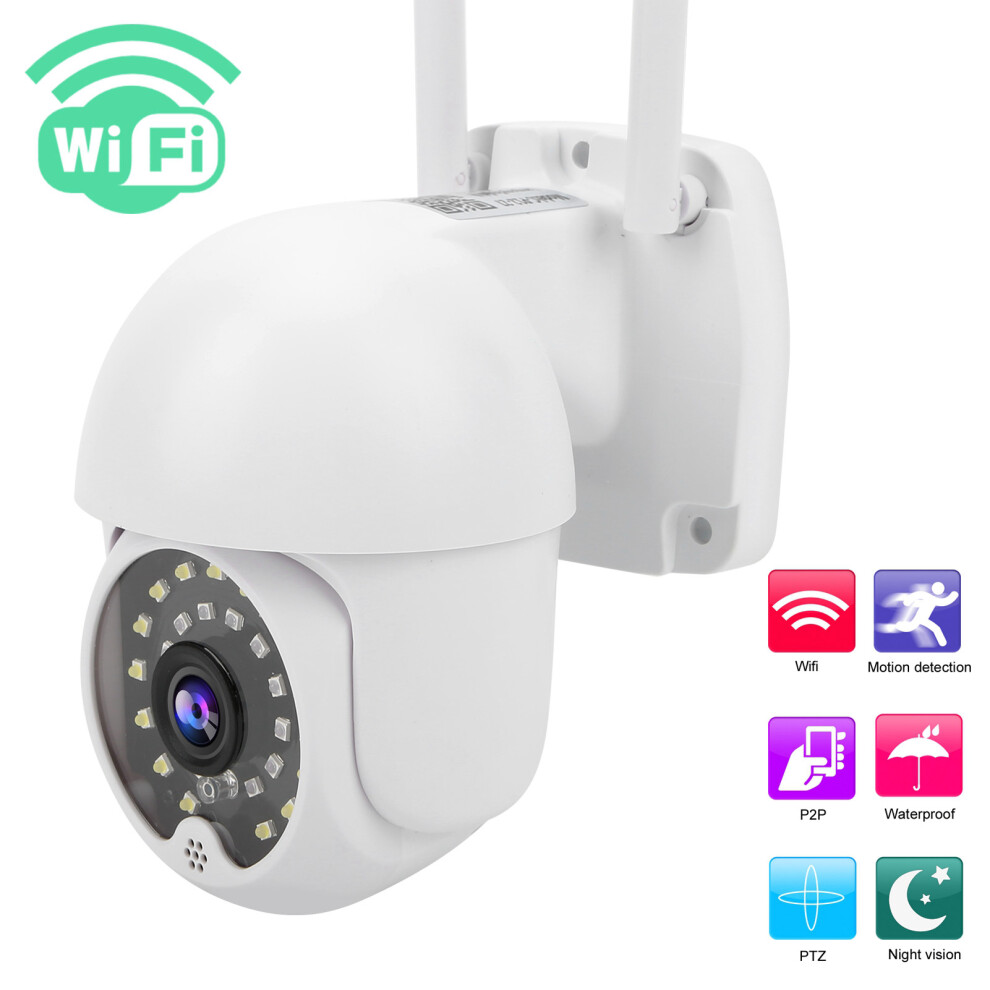 Security Camera Wifi Wireless 2ÂWay Audio Ptz Rotation Remote Monitor Motion Detection Alarm Picture Recording 100Â240Vuk Plug 9401322485253