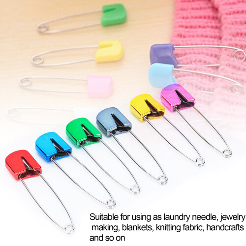 Épingles à lange 6 pièces Taille 1# Couleurs assorties verrouillables 2