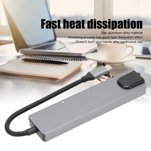 Dock USB-C 6-in-1: USB 3.0, HDMI 4K, PD 87W 2