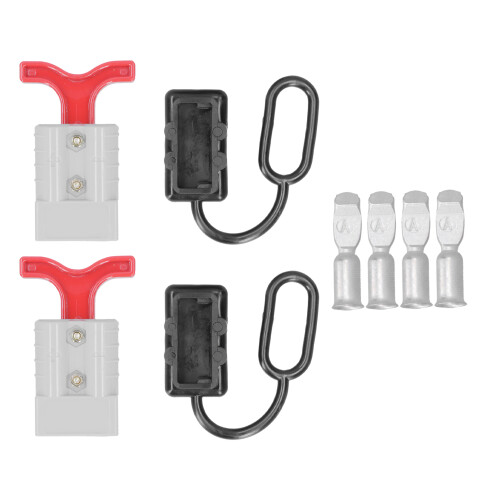 2 ensembles de connecteurs de batterie 50 A 12-36 V DC gris 1