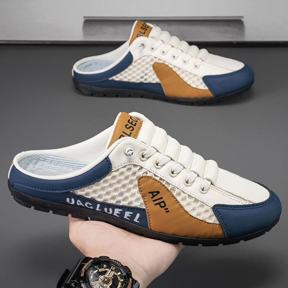 (brown, 39) Men's Summer Mesh Slip-on Casual Fashion Shoes - Lightweight, Breathable, All-match Slippers