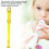 Clarinette à 8 trous en ABS transparent jaune portable 3