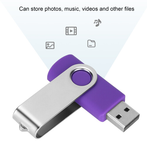 Clé USB Candy Purple rotative 1 Go 2