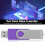 Clé USB portable rotative de 2 Go couleur violet candy 4