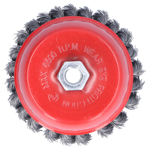 2Pcs Twist Wire Brush Wheel Knotted Grinder Cup Grinding Rust Paint Removal Tool M14 Thread 5in 1