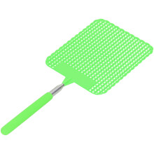 Pala antimosche telescopica, 46 g, verde, asta in acciaio inossidabile