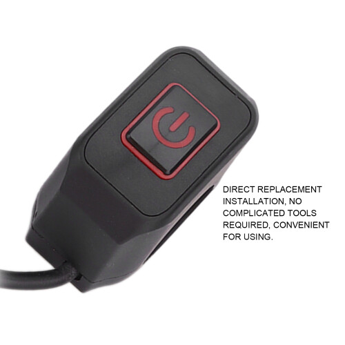 22 mm/0,9 po Bouton d'interrupteur de guidon étanche rouge 2