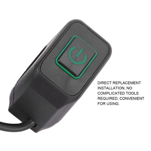 Bouton d'interrupteur de guidon vert 22 mm étanche 2