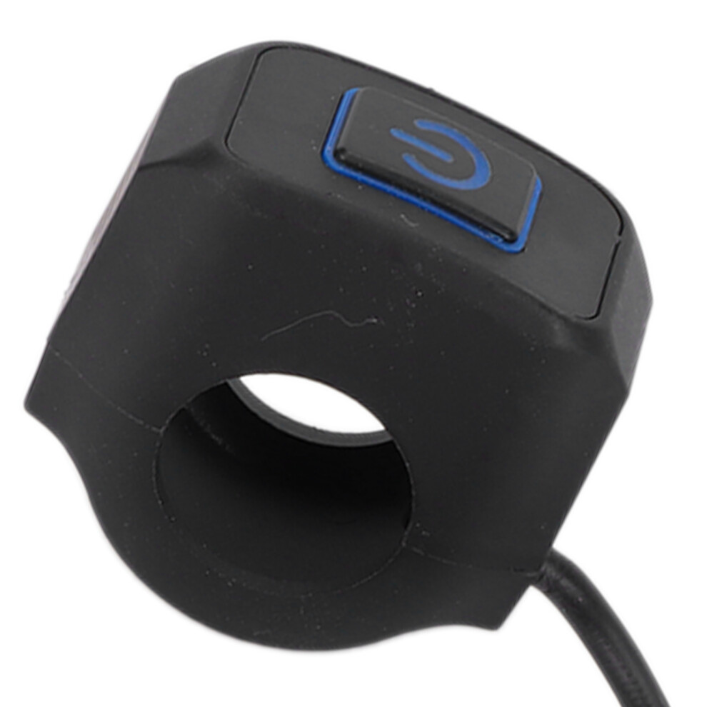22Mm Motorcycle Handlebar Switch Control Button Waterproof Universal For Headlightblue 4341322488647