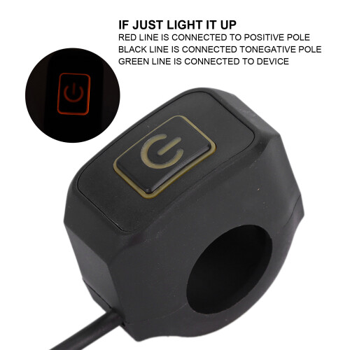 Interrupteur universel de guidon jaune 22 mm/0,9 po 2
