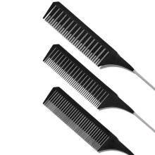 Peigne en nylon pour coloration capillaire 25 x 3,5 cm - Noir