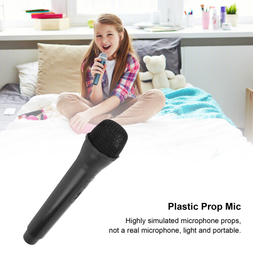 Microphone de décor réaliste noir 2,523,54,9 cm 2