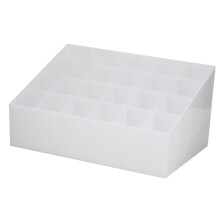 Porta rossetti a 24 scomparti 14,5 x 9,3 x 7 cm Bianco