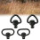 Lot de 4 boucles de sangle à dégagement rapide 1.25" noir robuste 6