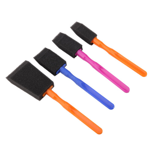 4 pièces de pinceaux en mousse, couleur aléatoire, 18 g 1