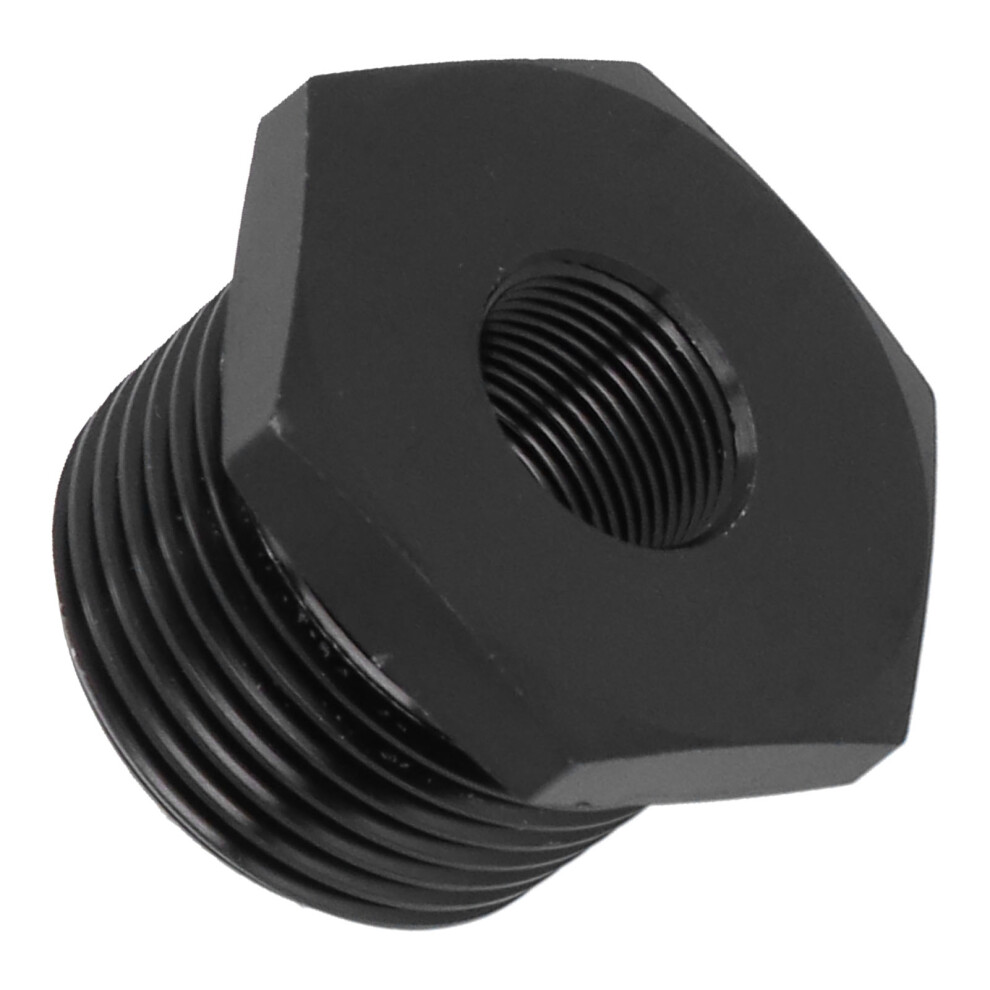 Oil Filter Threaded Adapter Inside 1/2Â28 To Outside 3/4Npt Aluminum Rustproof 011C Automobile Accessory Black 8761322491687