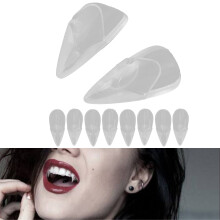 Zanne da vampiro trasparenti 19 mm 5 paia/10 pezzi