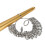 Mandrin à bagues en 3 pièces, 33 mm / 1,3 po, Sizer, argent martelé 4