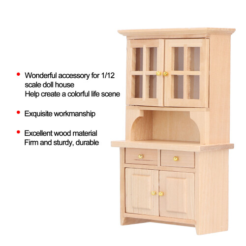 Armadio in scala 1:12, colore legno, 15,5  9  3,4 cm 2