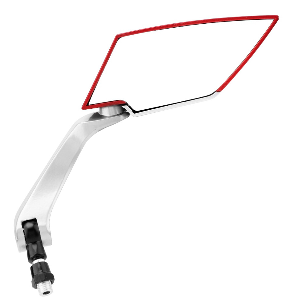 2Pcs Motorcycle Motorbike Modified Rearview Mirror Rear View Side Mirrors Red 8741322494727