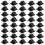 40 pezzi di clip per cavi neri 12x9,2 mm e 14x19 mm (L) 2