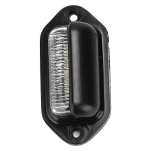Luce targa 12V 6LED 6000K ABS nera