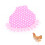 Tablier pour poule 22x20 cm à pois roses élastique 14