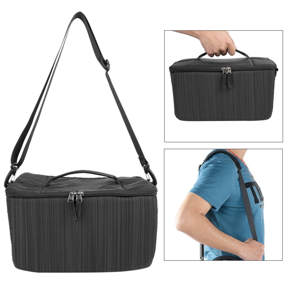 Waterproof Dslr Camera Lens Bag With Strap Insert Partition Pouch Protect Case(Black) Black 4041322497105