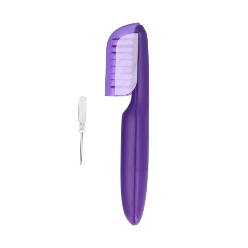 Brosse démêlante électrique 27x6x4 cm violet, 2xAA 1