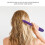 Brosse démêlante électrique 27x6x4 cm violet, 2xAA 5