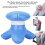 Appareil de massage multifonctions Modèle 3xAAA 8,5  10,5 cm Bleu 11