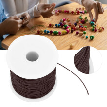 Filo elastico da 1 mm X 100 m, colore caffè, cordino per braccialetti