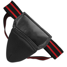 Boxing Groin Guard Protector PU Leather Breathable Jockstrap for Kickboxing Muay ThaiBlack