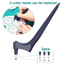Stainless Steel Craft Knife Precision Craft Cutting Tools 360 Degree Rotating Blade Handheld Craft Cutter with Three Different Angle Replac