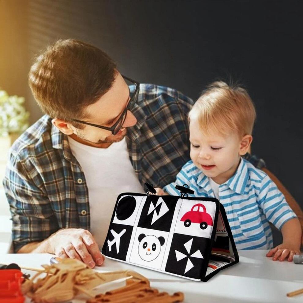 Tummy Time Mirror Toy For Baby High Contrast Activity Mirror Teether Toy Black And White Baby Toys Infant Sensory Toys 3591322499476