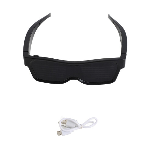 USB aufladbare LED-Brille mit App-Steuerung, Rot, ABS-Material 2