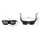 USB aufladbare LED-Brille mit App-Steuerung, Rot, ABS-Material 2