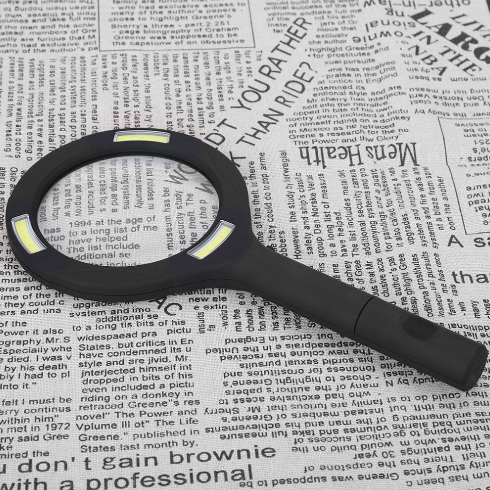 Light Magnifying Glass Magnifier 3X Illuminated Handheld Zoom Lens Night Reading