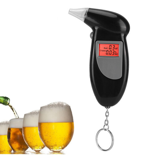 Tester digitale di alcol nel respiro Nero 0,00-0,19% BAC