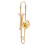 Broche trombone plaqué or 36 g 5,5x1,4x1,4 cm 8