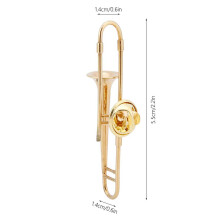 Broche trombone plaqué or 36 g 5,5x1,4x1,4 cm