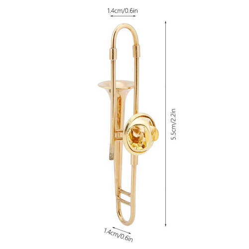 Broche trombone plaqué or 36 g 5,5x1,4x1,4 cm