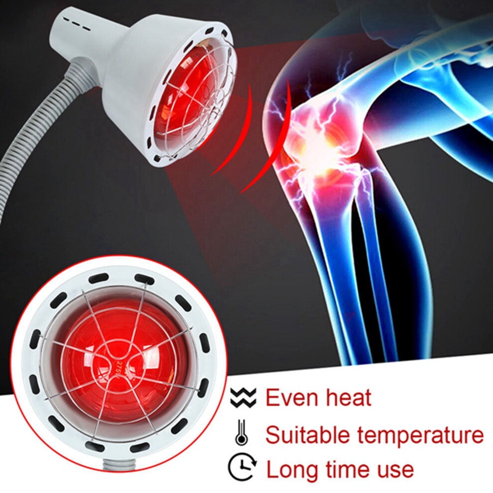 Light 275W Infrared Heating Therapy Lamp Muscle Pain Cold Relief Lamp Adjustable Temperature