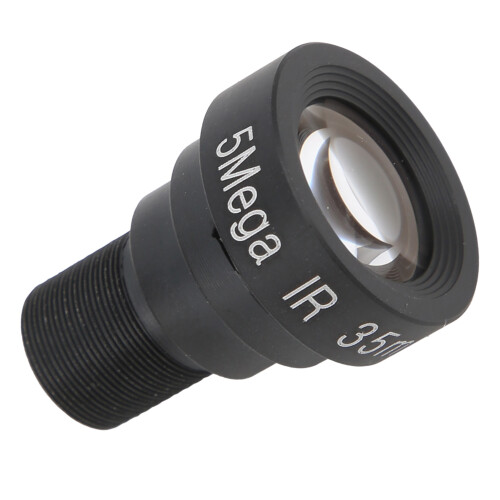Objectif 5 MP pour carte unique, 35mm, 34.8mm, Noir M12 1