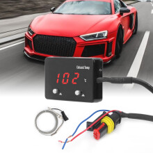 Indicatore di temperatura dei gas di scarico 0-1000 C LED rosso NPT 1/8 12 V