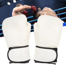 Gants de boxe blancs pour adultes 10,2 po 6,3 po 1,6 po
