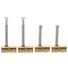4 pezzi di selle per corde di basso, ponte in ottone dorato per 4 corde