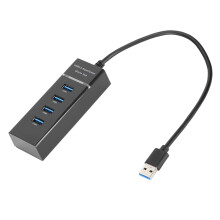 HUB USB 3.0 a 4 porte sottile in ABS Windows OS X Linux