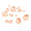 4000 pièces de strass mélangés 3/6/10 mm or rose/bleu 8