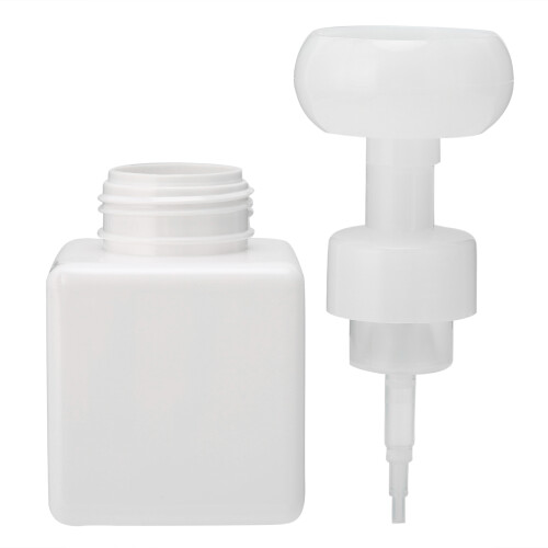 Flacon à pompe mousse blanche 250 ml format voyage